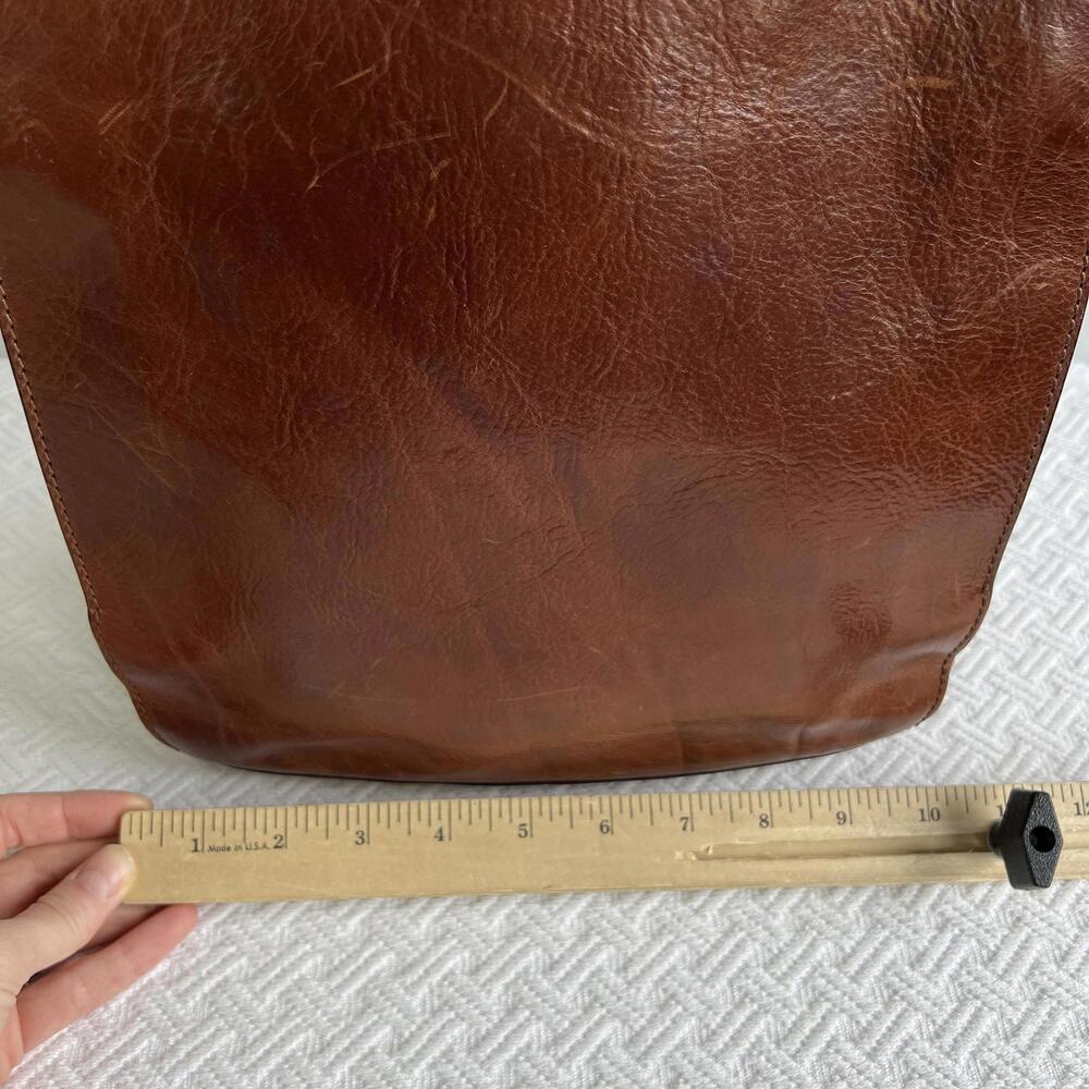 The Bridge Brown Leather Crossbody Bag Italian Academia Quiet Luxury Prep Purse - Picture 8 of 15